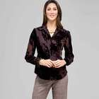 Long Sleeve Covered Placket Blouse, , small
