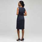 Navy Pinstripe Dress, , small