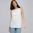 Embroidered Boat Neck Top., , small