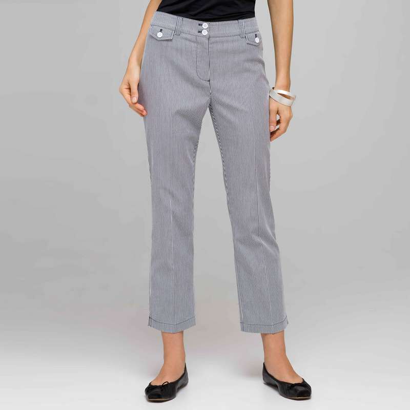 Striped Crop Pants, , large